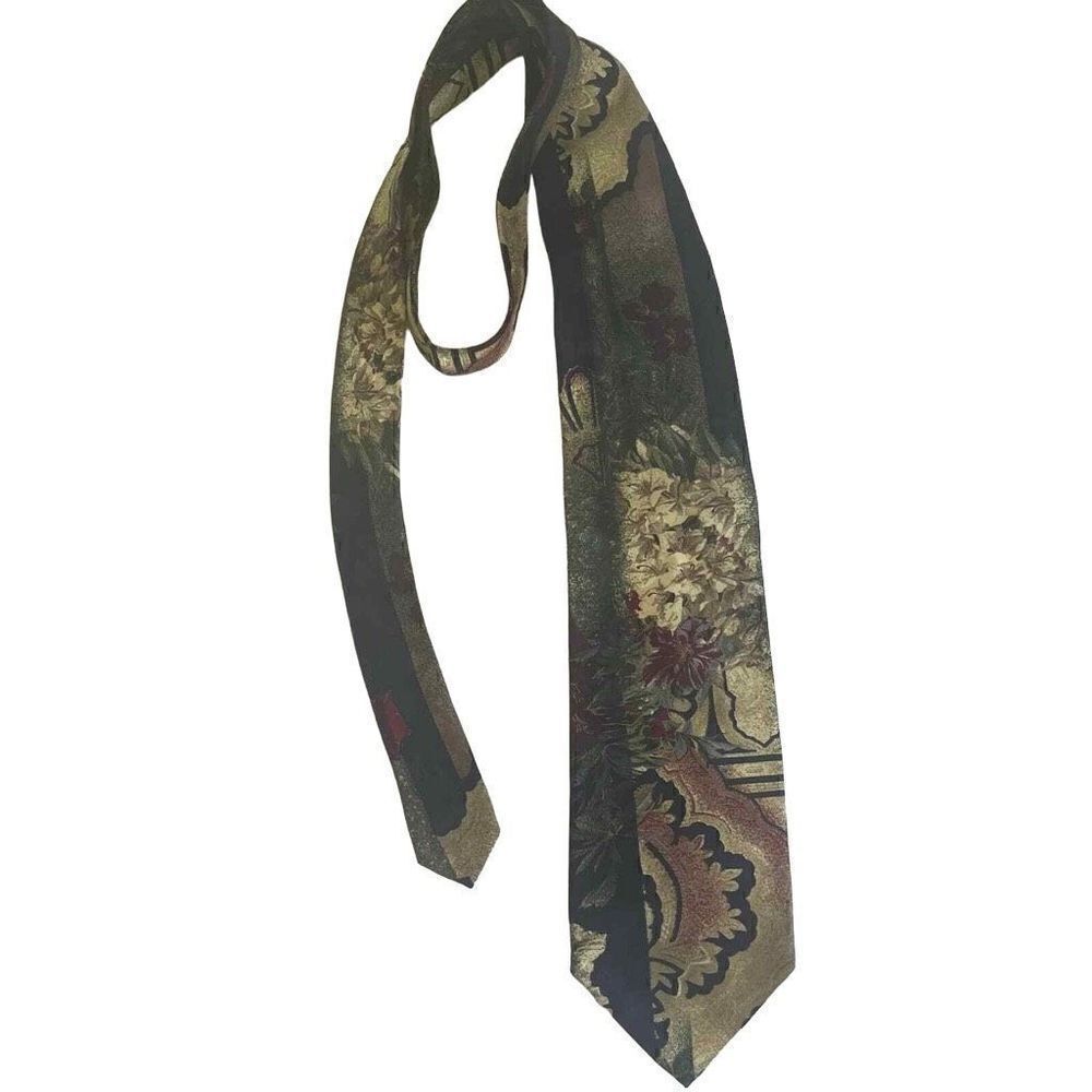 Fratelli‎ Moda 100% Silk Handmade in Italy Floral Tie
